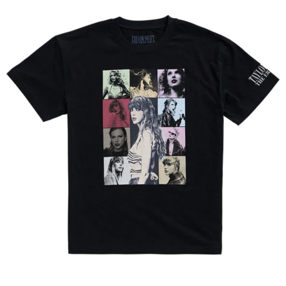 Taylor Swift The Eras Tour US Dates Black T-Shirt